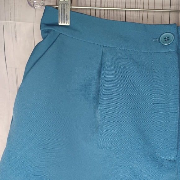 Sincerely Jules High Waist Pleated Blue Shorts - Picture 3 of 11